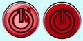 Red on off power button icon vector Royalty Free Stock Photo