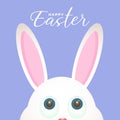 Happy easter day greeting card template. bunny easter Royalty Free Stock Photo