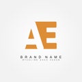 Initial Letter AE Logo - Simple Business Logo