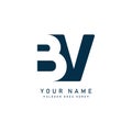 Initial Letter BV Logo - Simple Business Logo