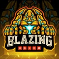 Blazing golem mascot. esport logo design