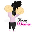 Strong women vector illustration