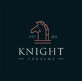 Chess knight horse stallion logo silhouette Vintage Retro Design Vector Stock Royalty Free Stock Photo