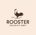 Elegant drawing vector rooster logo design inspiration Stock Vector. Chicken Cock Livestock farm Logo Icon Silhouette Royalty Free Stock Photo