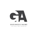 Initial Letter GA Logo - Minimal Business Logo