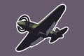 Russian world war II fighter plane vector illustration