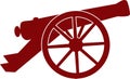 Ramadan Cannon weapon firing. vector illustration Royalty Free Stock Photo