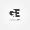 Initial Letter GE Logo - Simple Business Logo