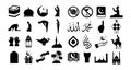 Ramadan Icons pack vector, ramadan kareem icons, vector illustration.