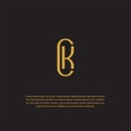 Letter CK KC initial logo design template. Gold, luxury, elegant vector illustration