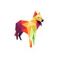 Colorful Dog Polygonal low poly logo icon