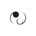 Simple and artistic of Yin and Yang symbol.