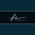 Initial Letter FA Logo - Handwritten Signature Logo