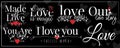 Love banner blackboard, vector Royalty Free Stock Photo