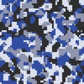 Digital camouflage pattern background, seamless vector illustration. Classic military camo clothing style. Royalty Free Stock Photo
