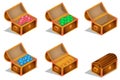 Isometric Treasure Chest and Game Asset