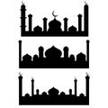 Mosque silhouette background or wallpaper, mosque illustration