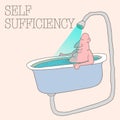 Self sufficiency is the theme of this fun graphic.