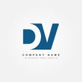 Initial Letter DV Logo - Minimal Business Logo