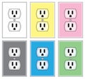 Electrical Outlet Color Choices Royalty Free Stock Photo