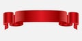 Elegance red  ribbon banner. Vector Banner Stock Illustration 7 Royalty Free Stock Photo