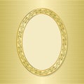 Decorative oval framework. Golden colors. Royalty Free Stock Photo