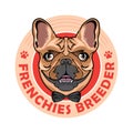 French Buldog vector logo Royalty Free Stock Photo