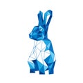 Rabbit logo in lowpoly syle Royalty Free Stock Photo