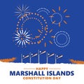 Illustration of Marshall Islands constitution day