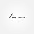 Initial Letter TM Logo - Handwritten Signature Logo