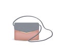 Pink and grey woman bag