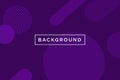 Abstract Flat Purple Background Geometric with Circle Shape and Line Vector Royalty Free Stock Photo