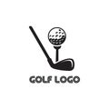 Golf logo. stick golfing sport logo
