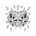 Geometric snake head vector logo design Royalty Free Stock Photo