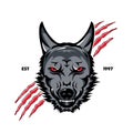 fierce dog ector illustration logo