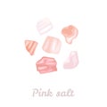 Himalayan pink salt icon. Vector illustration