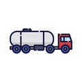 Illustration of the gas truck