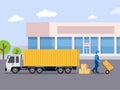 Delivery service cargo parcel illustration