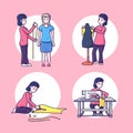 Illustration Of Female Tailor Premium Vector