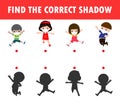 Shadow Matching Game for kids, Visual game for kid, find the correct Shadow, Instructional media, Connect the dots picture