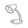 Simple hand drawn of desk study lamp vector illustration Royalty Free Stock Photo