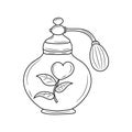 Love Perfume outline vector vector illustration