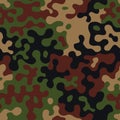 Vector camouflage seamless pattern. Military texture, camo clothing while hunting illustration.