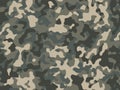 Camouflage green forest pattern, seamless background. Military camo print texture. Vector Royalty Free Stock Photo