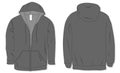 Hoodie jacket with zipper. Mockup template