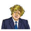 Boris Johnson, UK Prime Minister, Cartoon Caricature Vector Illustration Drawing Royalty Free Stock Photo