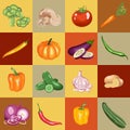 Vegetables mosaic vector illustration