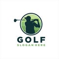 Golf Sport logo designs concept vector. Royalty Free Stock Photo