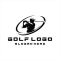 Golf Sport logo designs concept vector. Royalty Free Stock Photo