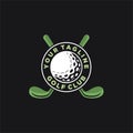 Golf club sport icons and badges. Vector symbols of golf